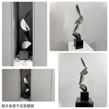 Abstract Stainless Steel Sculpture