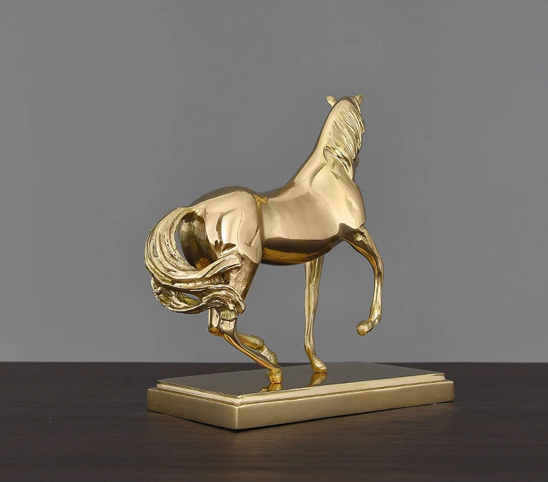 Equestrian Elegance - Copper Horse Sculpture