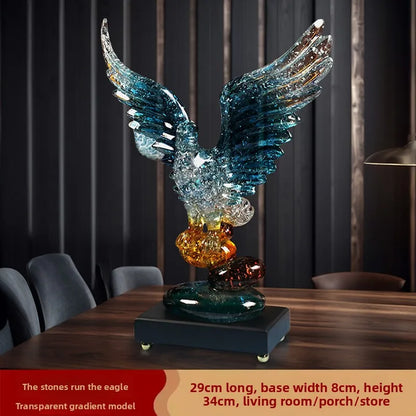 Transparent Resin Eagle Sculpture