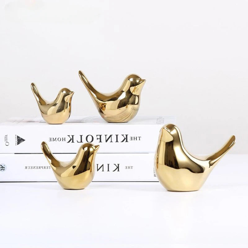 Glazed Ceramic Bird Figurine
