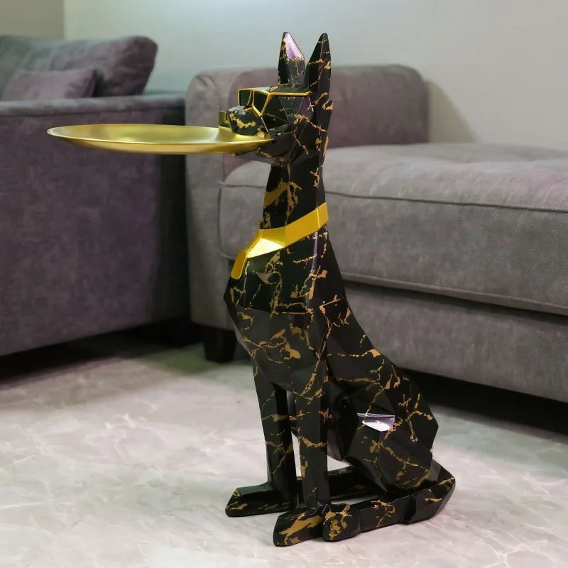 DOBERMAN TRAY HOLDER SCULPTURE