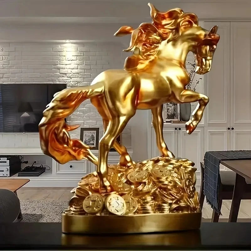 Stallion™ Golden Prosperity Sculpture