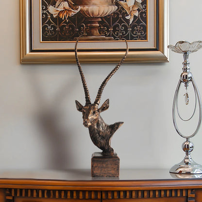 Antelope Head Bust Sculpture