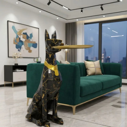 DOBERMAN TRAY HOLDER SCULPTURE