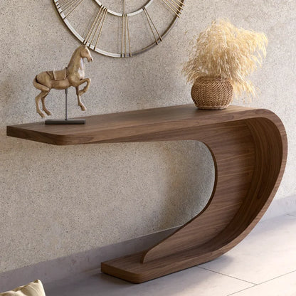 The Ribbon - Sculptural Walnut Console Table