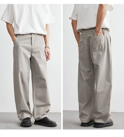 Cotton Straight Trousers