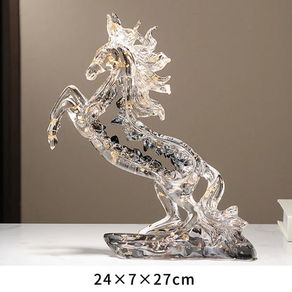 Crystal-Form Horse Sculpture