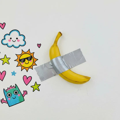 Taped Banana Wall Decor