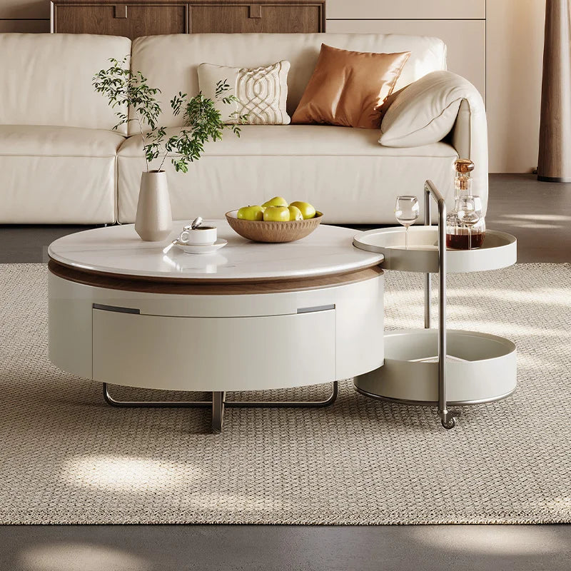 TABLE WITH ROTATING STORAGE DRAWERS | Italian Minimalist Design