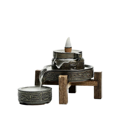 Artisan Flow Incense Burner - Handmade Ceramic Backflow Design