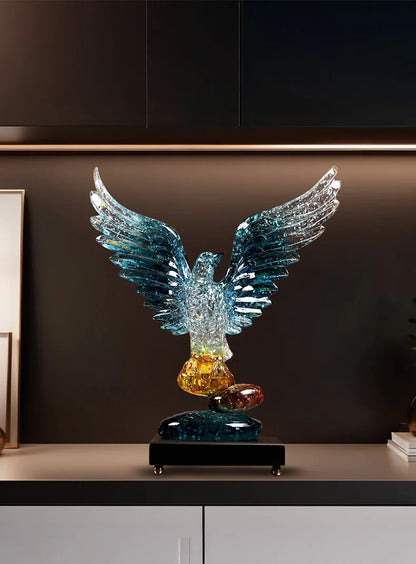 Transparent Resin Eagle Sculpture