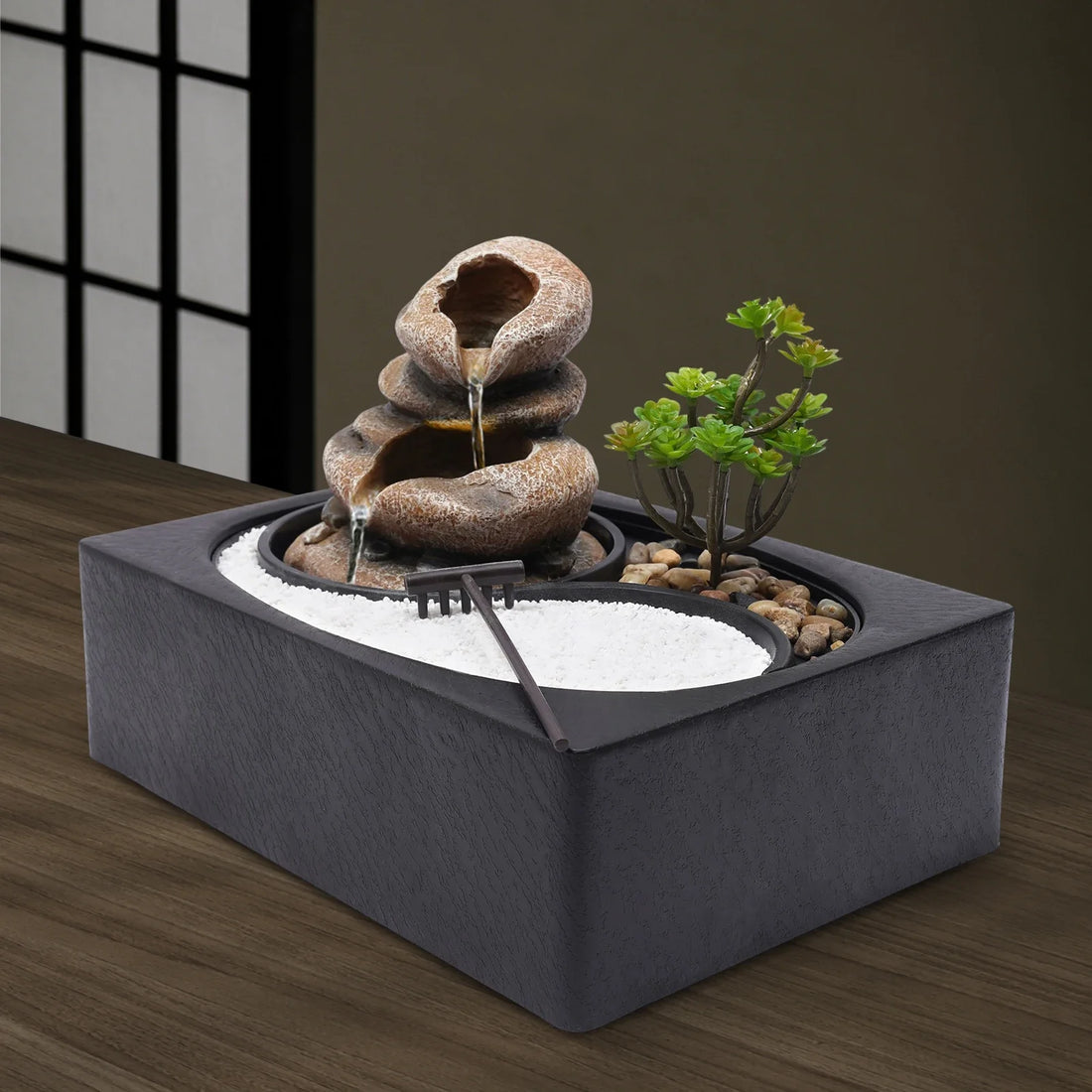 ZenCascade™ LED Tabletop Water Fountain