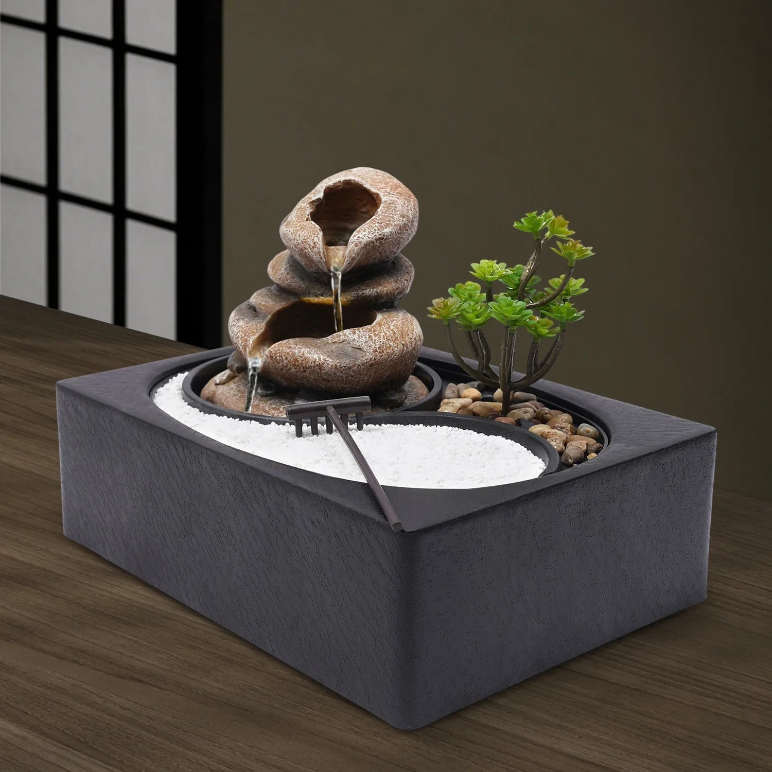 ZenCascade™ LED Tabletop Water Fountain