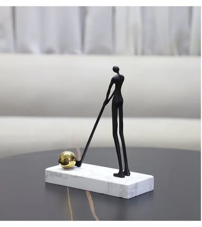 Abstract Golfer Figurine