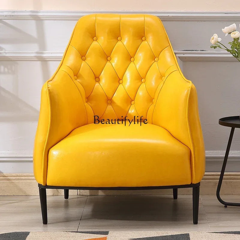 Diamond-Tufted Accent Chair