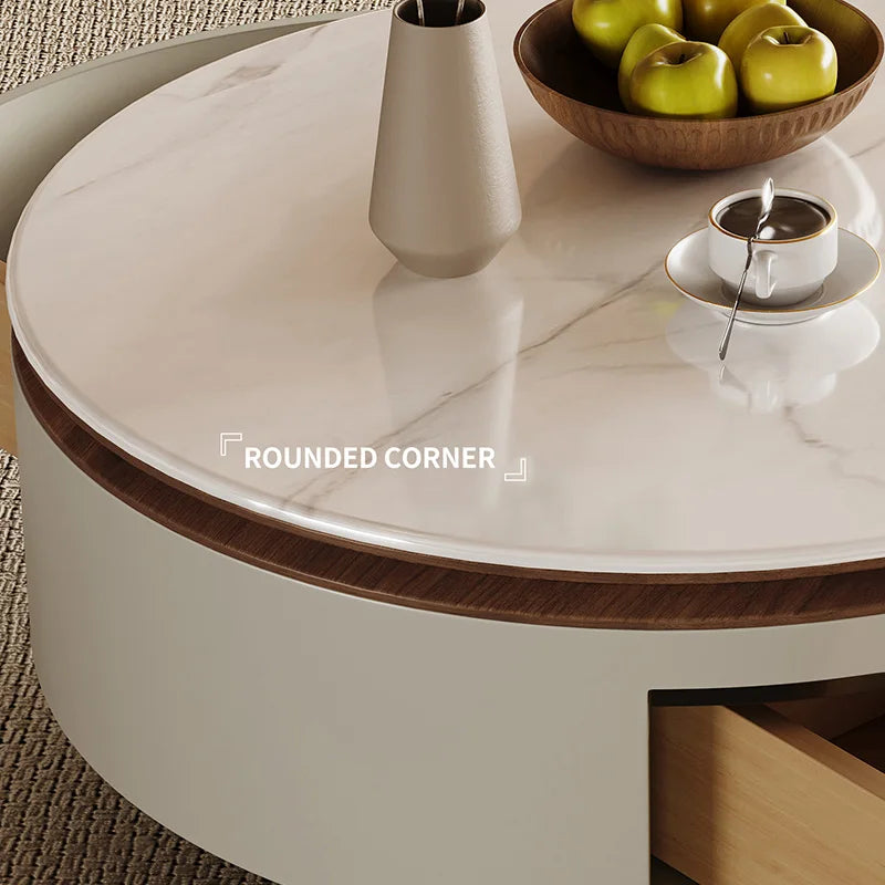 TABLE WITH ROTATING STORAGE DRAWERS | Italian Minimalist Design