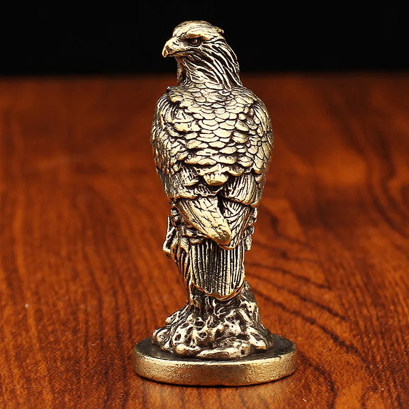 Miniature Brass Eagle Sculpture