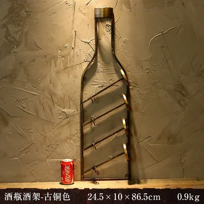 Bottle-Form Wall Wine Rack
