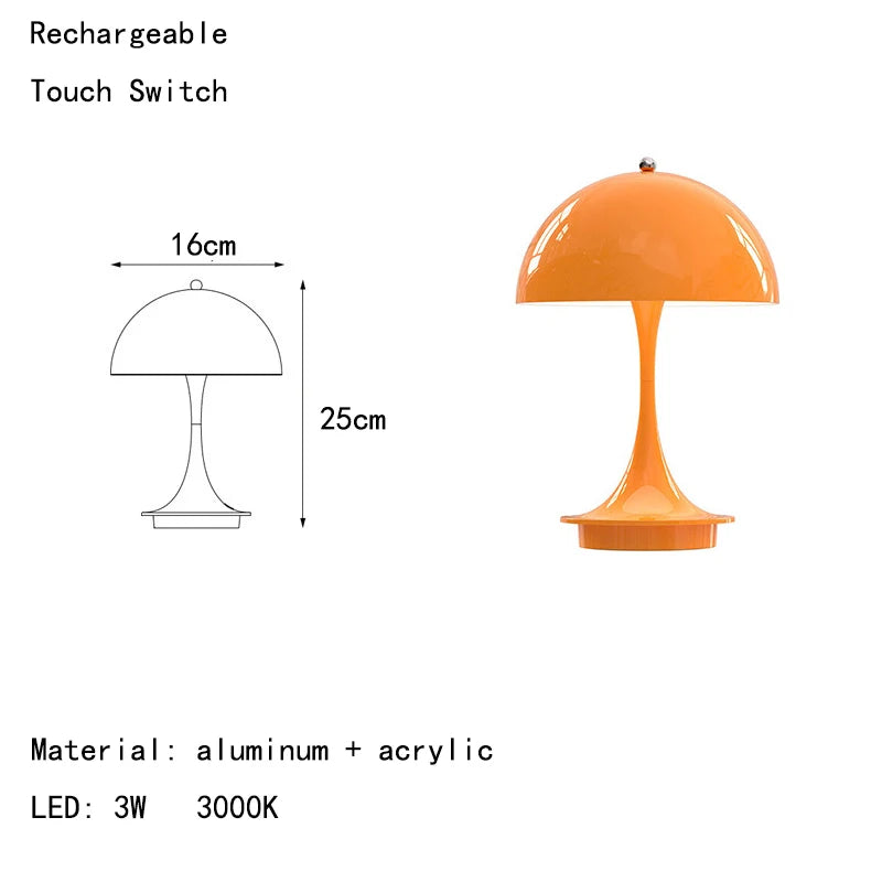 Rechargeable Aluminum Table Lamp