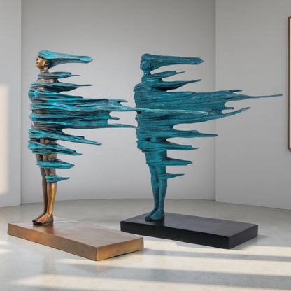 THE CURRENT | Wind-Form Female Bronze Sculpture