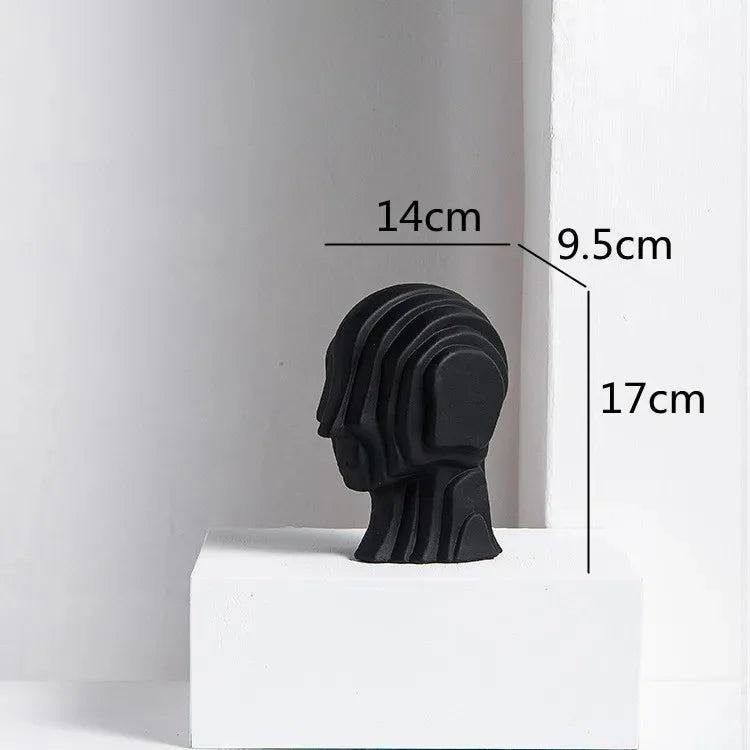 Fluted Abstract Head Sculpture