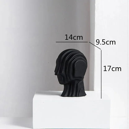 Fluted Abstract Head Sculpture