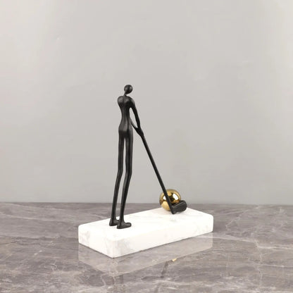 Abstract Golfer Figurine