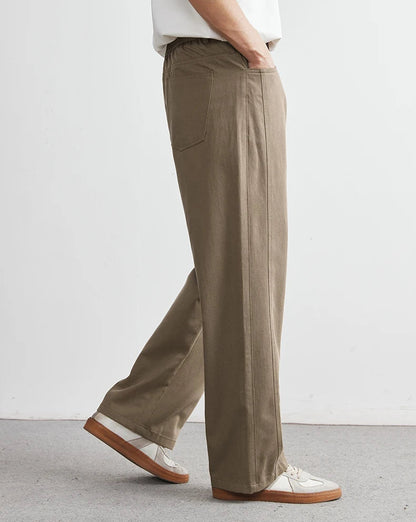 Lyocell-Cotton Washed Casual Pants