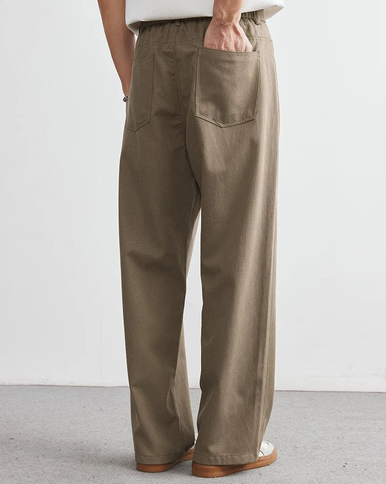 Lyocell-Cotton Washed Casual Pants