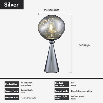 The Vulcan - Organic Form Floor Lamp with Smoke Gray Shade