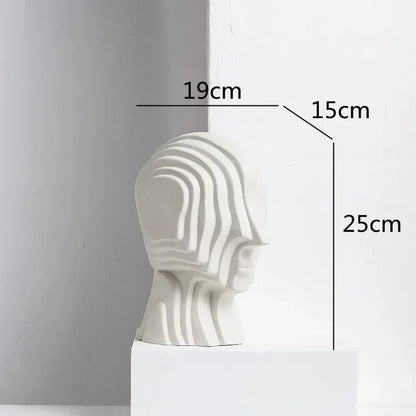 Fluted Abstract Head Sculpture
