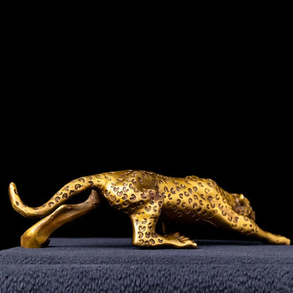 PANTHERA | Hand-Cast Bronze Stalking Leopard