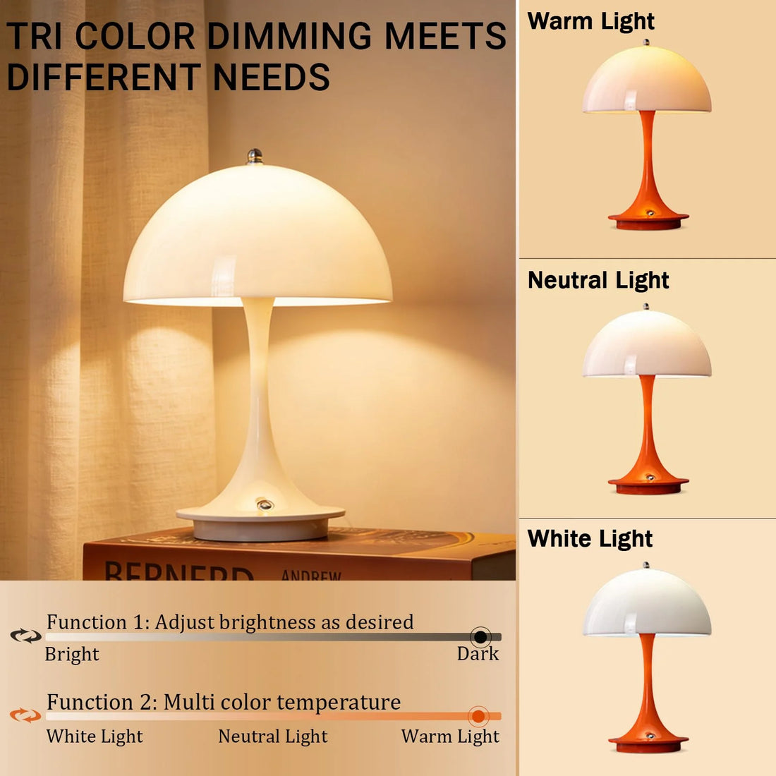 Rechargeable Aluminum Table Lamp