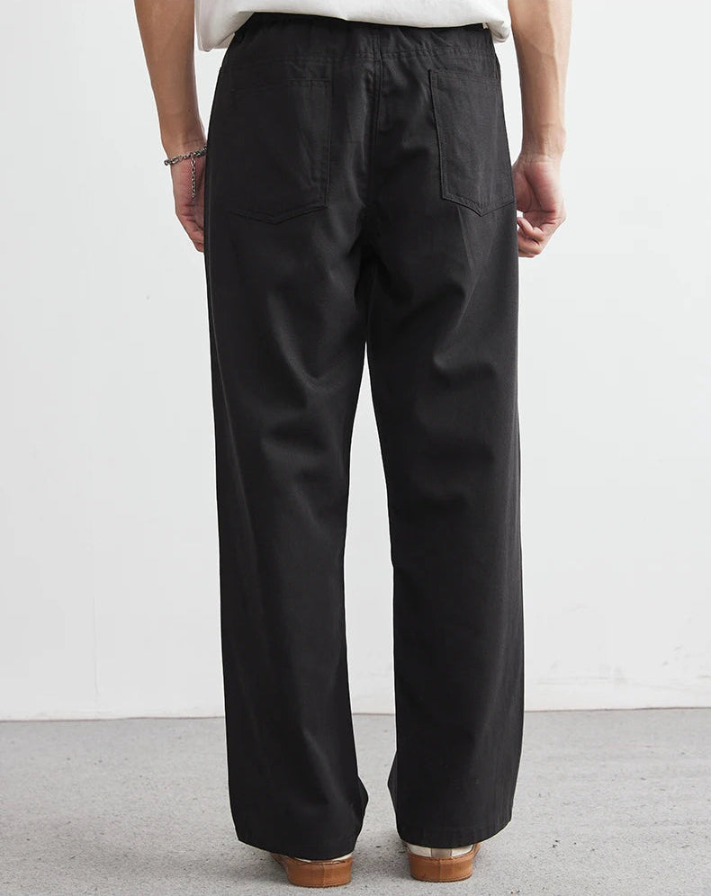 Lyocell-Cotton Washed Casual Pants