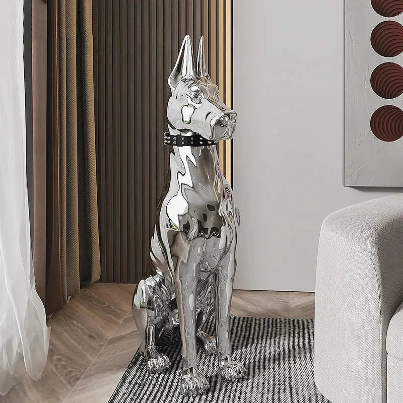 SENTINEL GUARD | Floor Sculpture with Studded Collar