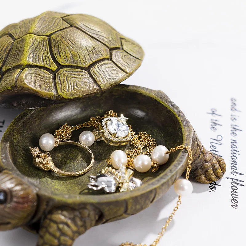 Turtle Treasure Box - Hinged Jewelry Catchall