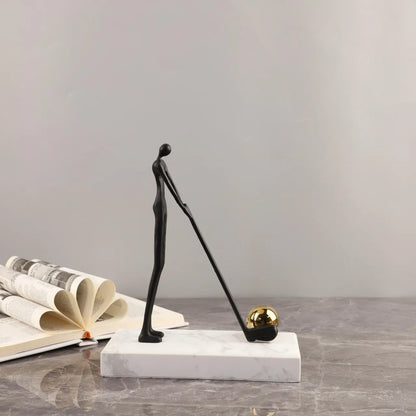 Abstract Golfer Figurine