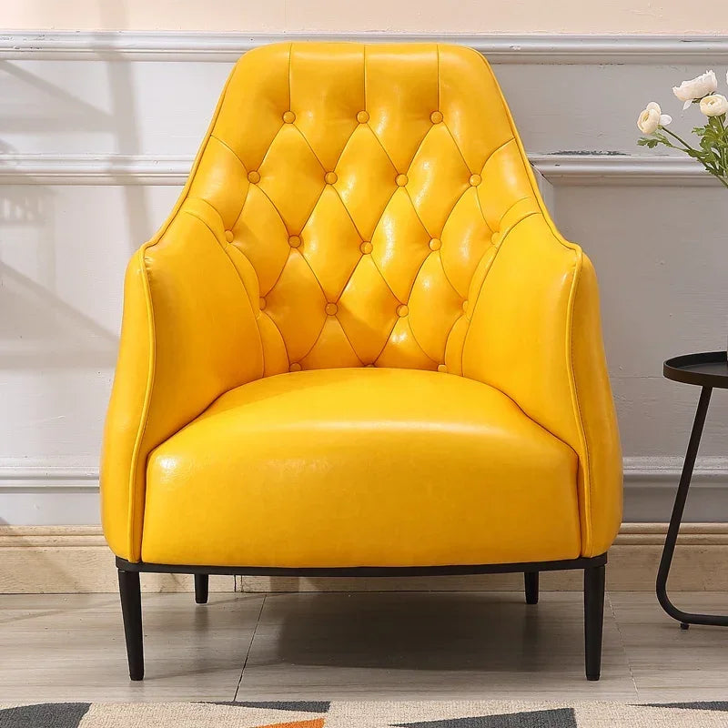 Diamond-Tufted Accent Chair