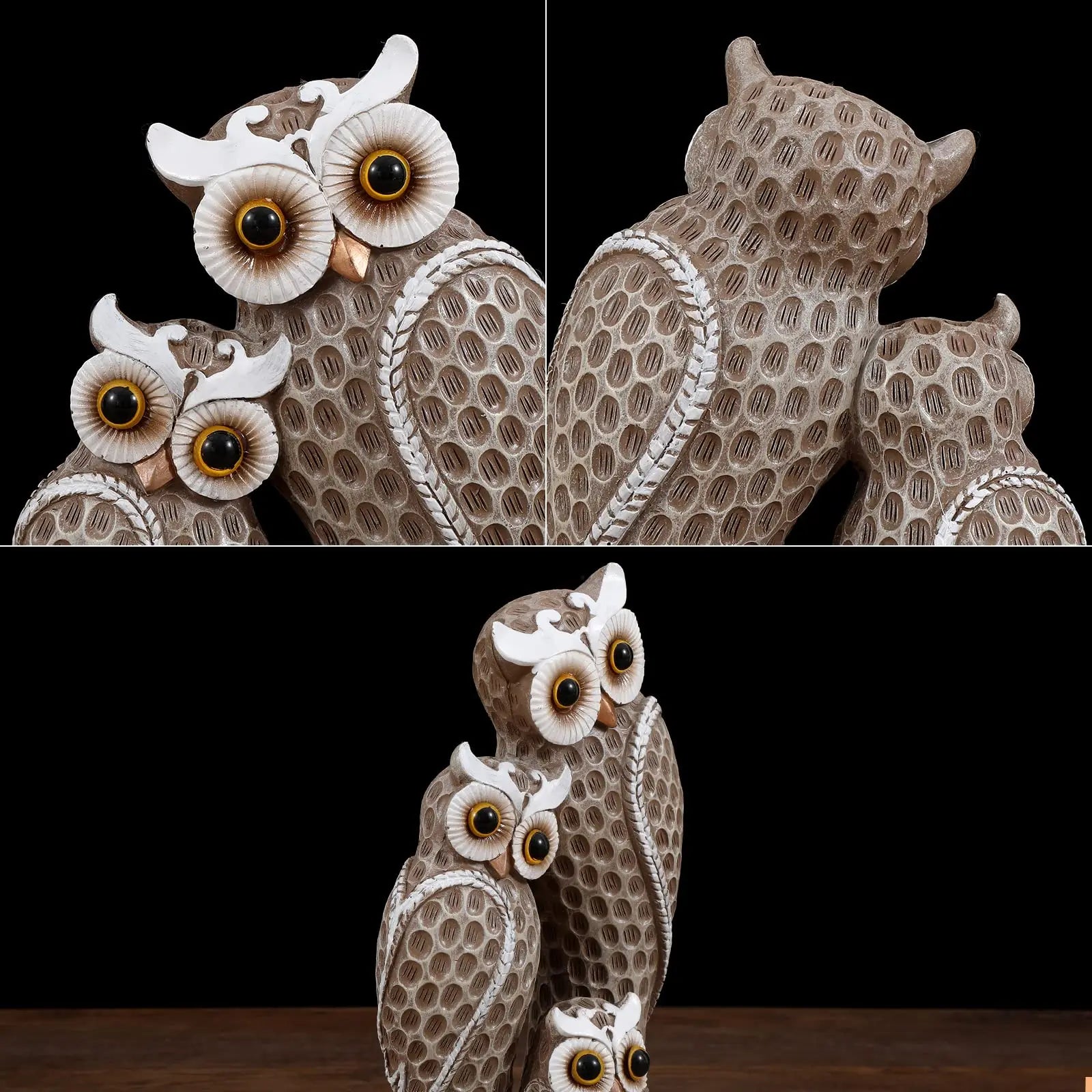 Owl Family Statue Set