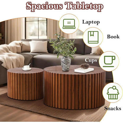 Wave-Edged Walnut Coffee Table