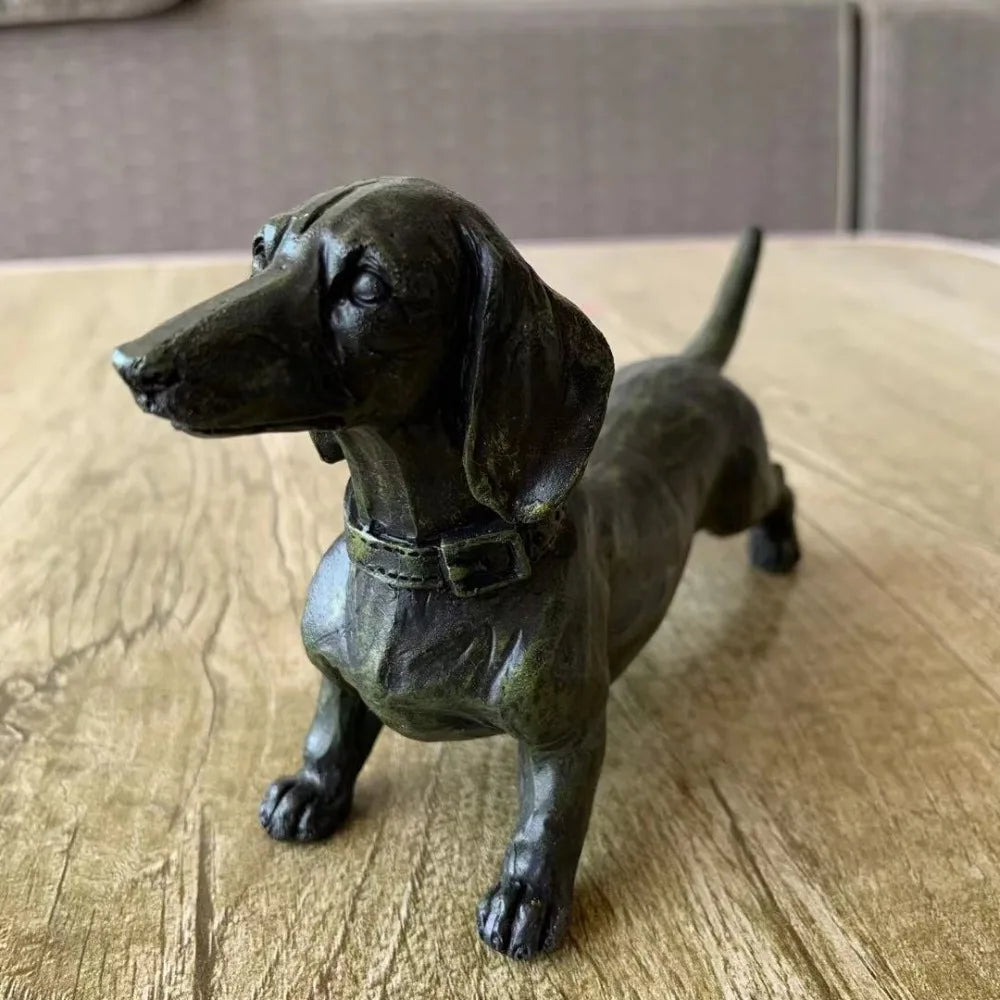 Standing Black Dachshund Figurine