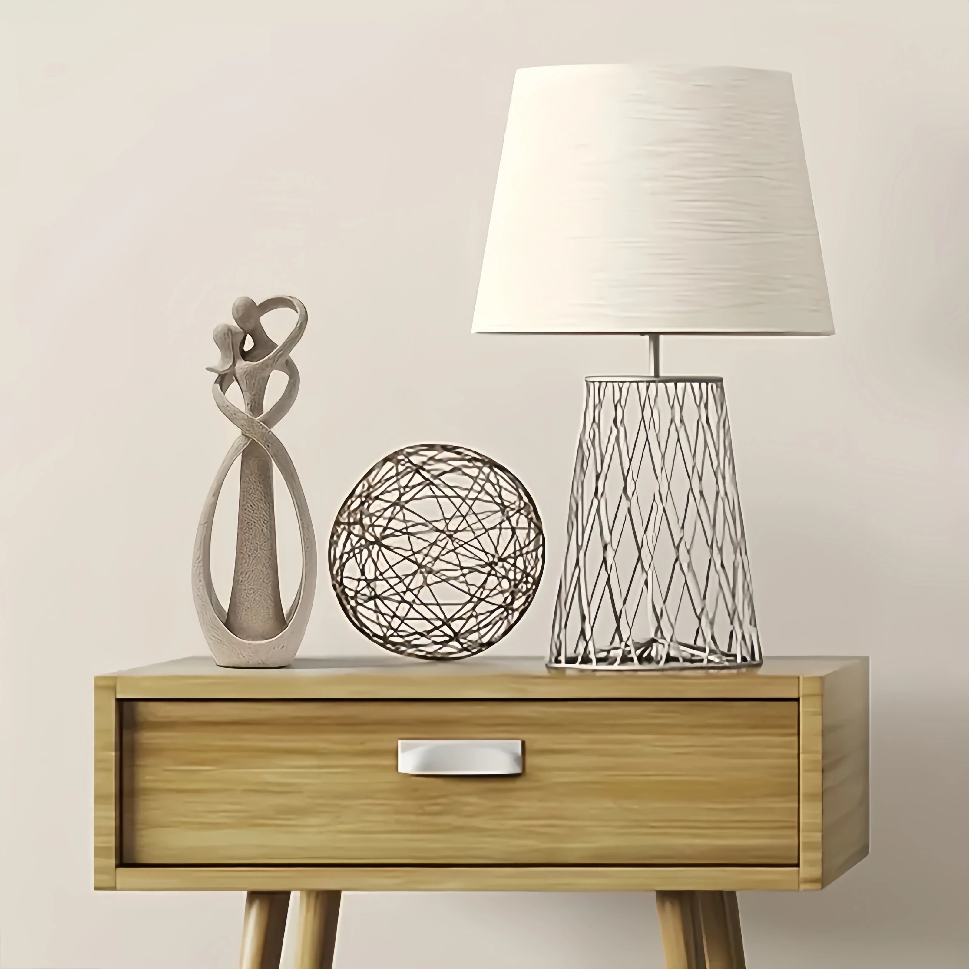 Eternal Embrace - Abstract Kissing Couple Sculpture