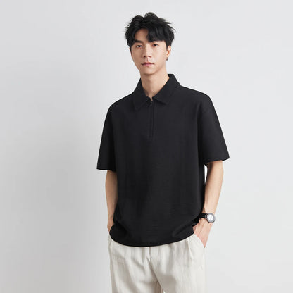 Retro Half-Zip Polo Shirt