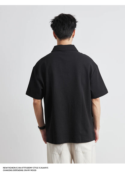 Retro Half-Zip Polo Shirt