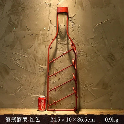 Bottle-Form Wall Wine Rack