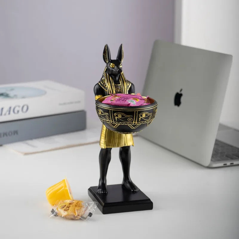 Anubis Egyptian Guardian Storage Statue