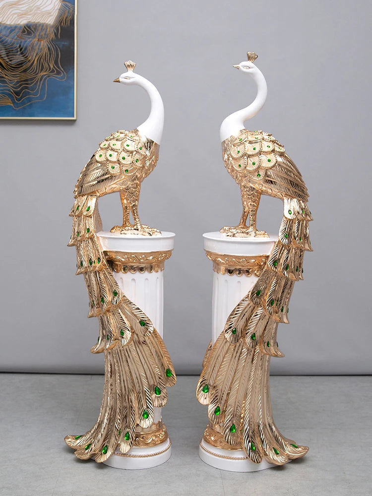 Grand Peacock Statue