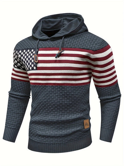 Heritage Stripe Knit Pullover Hoodie