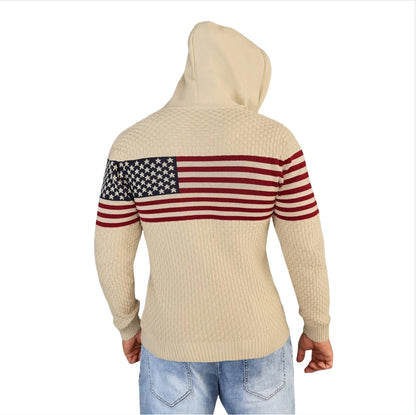 Heritage Stripe Knit Pullover Hoodie