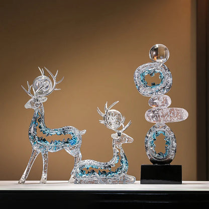 Stacked Totem Resin Sculpture